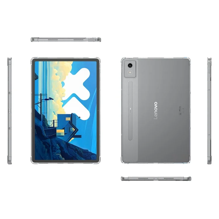 Capa para Lenovo Xiaoxin Pad Pro 12.7 (2025) TB373FU / TB375FC Proteção Antichoque de Quatro Cantos Transparente em TPU para Tablet
