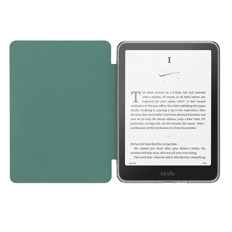 Étui pour Amazon Kindle 6" (2022) / Kindle Paperwhite 6 (2024) Antichute en Cuir PU + TPU + Acrylique Transparent Protecteur - Violet