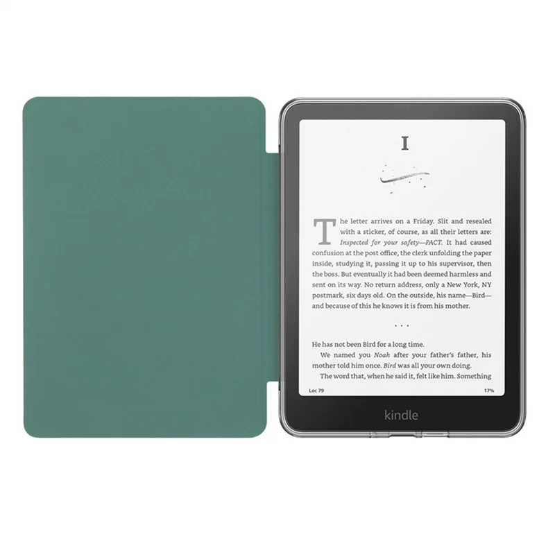 For Amazon Kindle 11th (2024) / 6" (2022) Case Anti Drop PU Leather + TPU + Acrylic Clear Protective Cover - Baby Blue