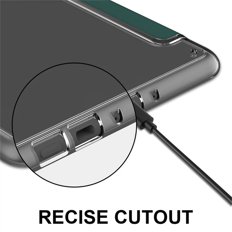 For Amazon Kindle Paperwhite (2021) Case Anti Drop PU Leather + TPU + Acrylic Clear Protective Cover - Dark Blue