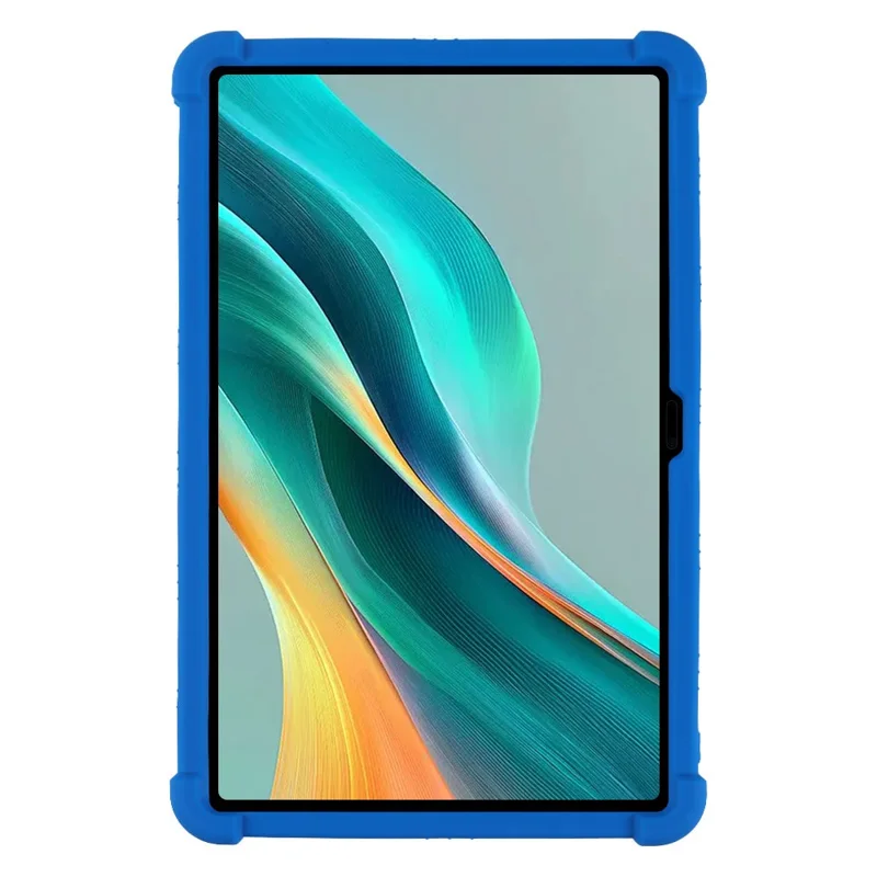 For Teclast T60AI / Doogee T36 Silicone Case with Kickstand Rugged Protective Cover - Dark Blue