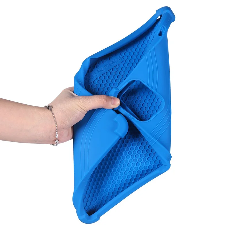 For Teclast T60AI / Doogee T36 Silicone Case with Kickstand Rugged Protective Cover - Dark Blue