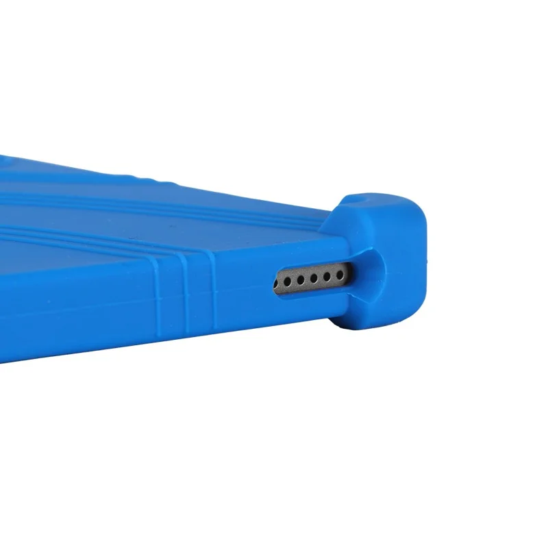 For Teclast T60AI / Doogee T36 Silicone Case with Kickstand Rugged Protective Cover - Dark Blue