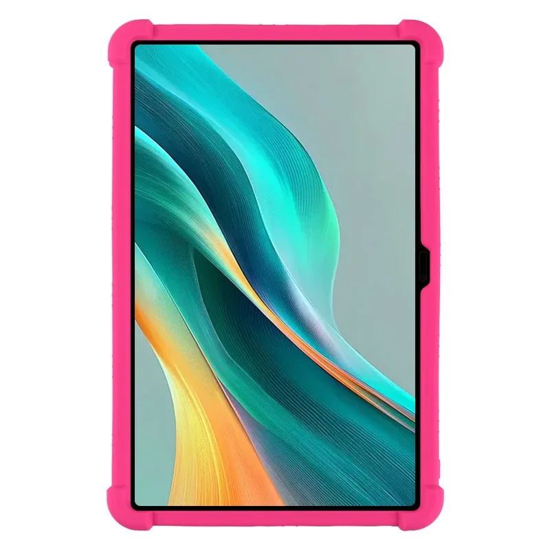 For Teclast T60AI / Doogee T36 Silicone Case with Kickstand Rugged Protective Cover - Rose