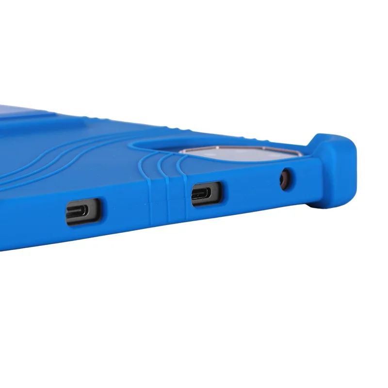For Teclast T60AI / Doogee T36 Silicone Case with Kickstand Rugged Protective Cover - Rose