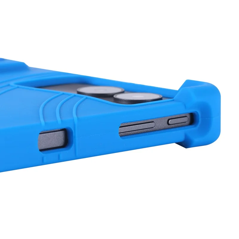For Hotwav Pad 11 Silicone Case with Kickstand Rugged Protective Cover - Dark Blue
