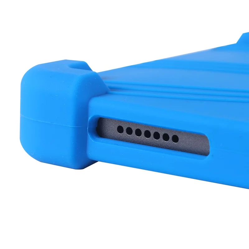 For Hotwav Pad 11 Silicone Case with Kickstand Rugged Protective Cover - Dark Blue
