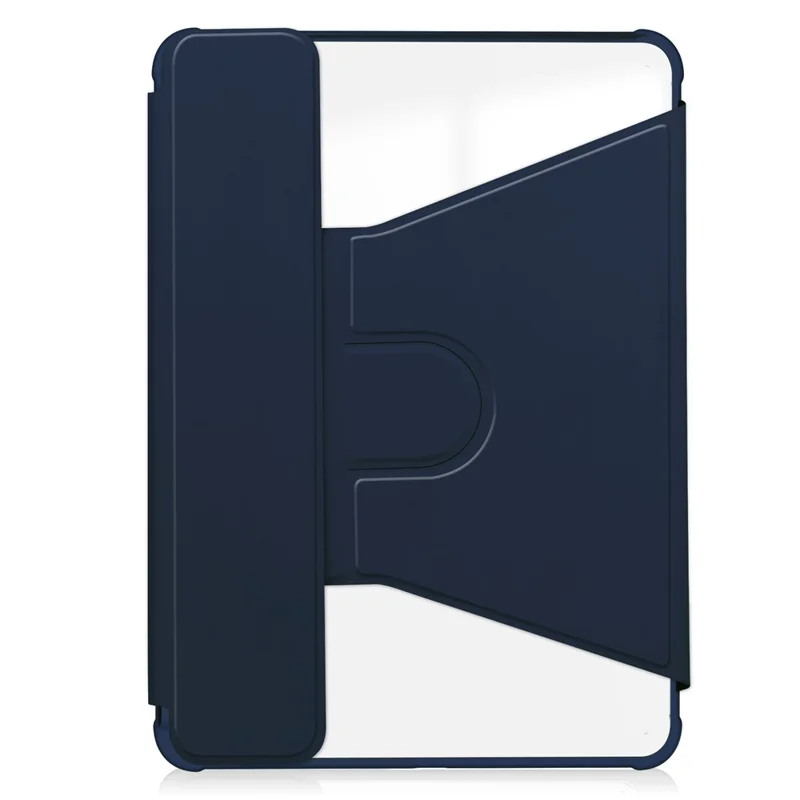 For iPad Air 11 (2025) / (2024) Case Rotary Stand PU Leather + Acrylic Tablet Cover with Keyboard - Dark Blue