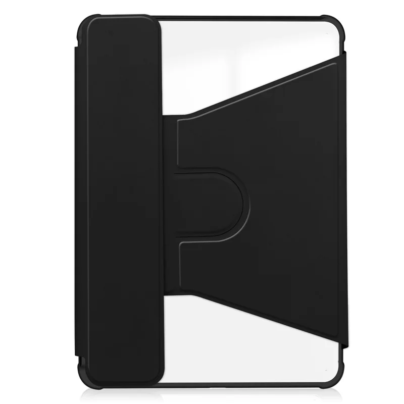 For iPad Air 11 (2026) / (2025) / (2024) Case 360 Degree Rotary Stand PU Leather + Acrylic Tablet Cover (Without Keyboard) - Black