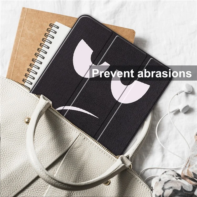 For iPad (2025) / 10.9 (2022) Tablet Case Pattern Printing Tri-Fold Stand Leather + TPU Cover with Pen Holder - Don't Touch Me