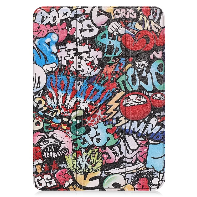 Cover per iPad (2025) con Stampa a Fantasia, Custodia in Pelle con Supporto - Graffiti