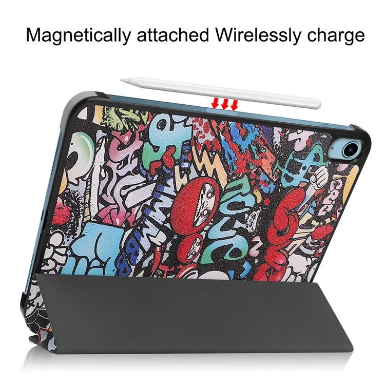 Cover per iPad (2025) con Stampa a Fantasia, Custodia in Pelle con Supporto - Graffiti