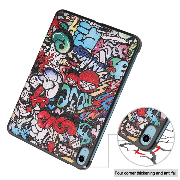 Cover per iPad (2025) con Stampa a Fantasia, Custodia in Pelle con Supporto - Graffiti