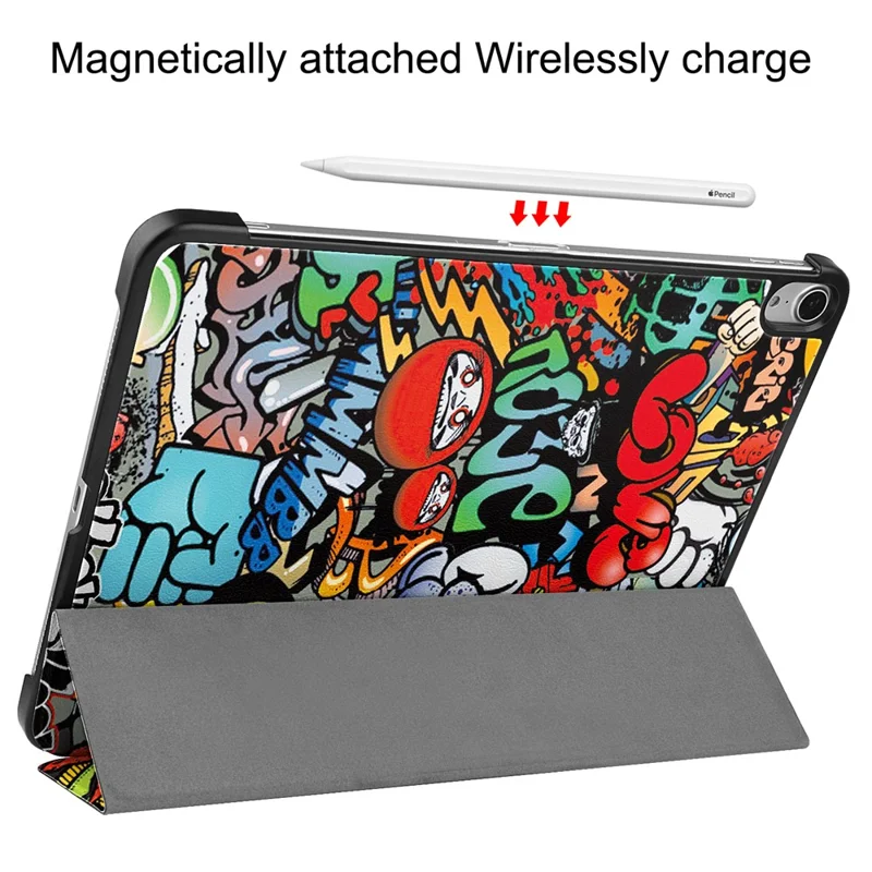 For iPad Air 13 (2026) / (2025) / (2024) Case Pattern Print Leather Stand Tablet Cover - Graffiti