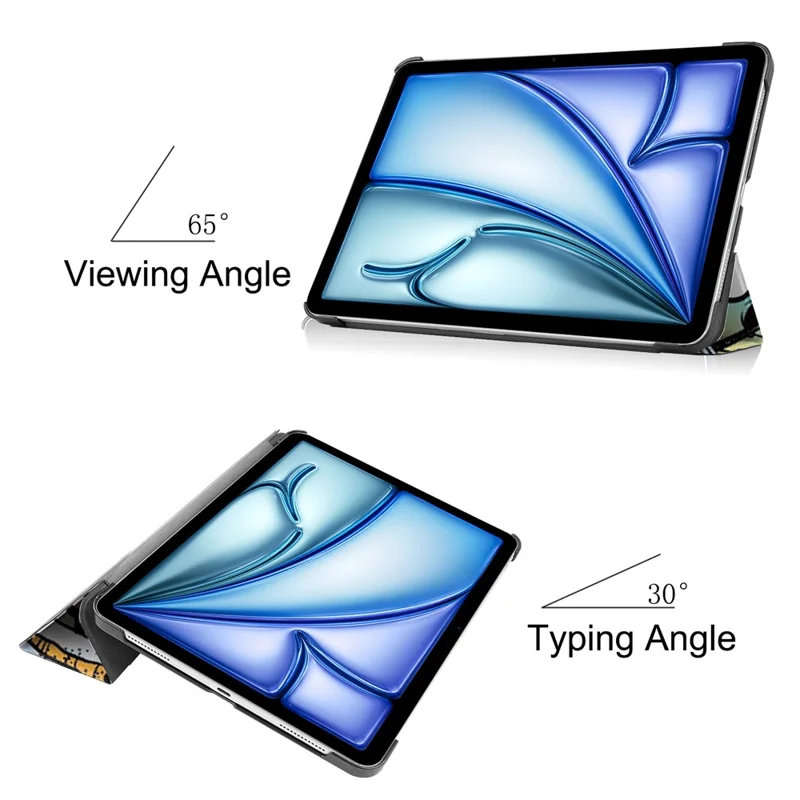 For iPad Air 13 (2026) / (2025) / (2024) Case Pattern Print Leather Stand Tablet Cover - Graffiti