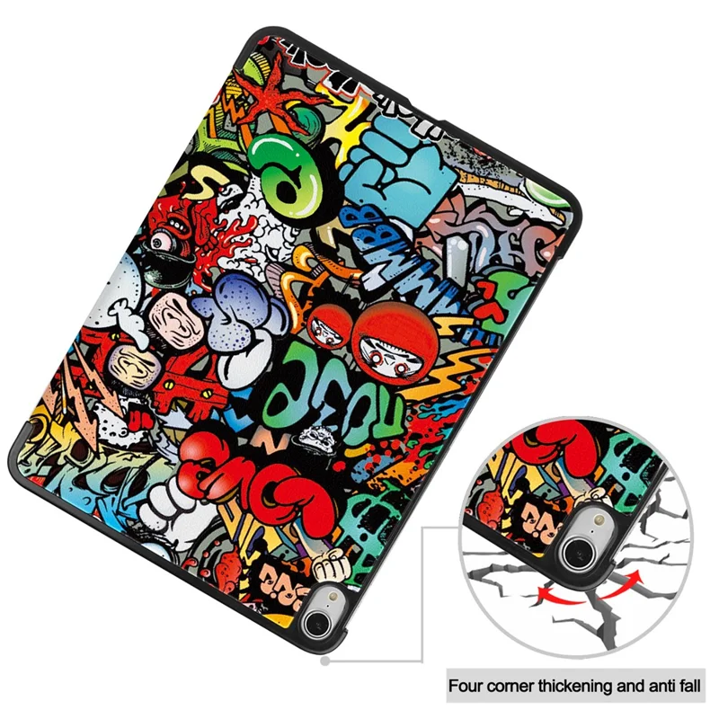 For iPad Air 13 (2026) / (2025) / (2024) Case Pattern Print Leather Stand Tablet Cover - Graffiti