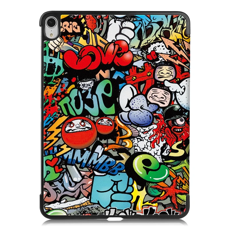 For iPad Air 13 (2026) / (2025) / (2024) Case Pattern Print Leather Stand Tablet Cover - Graffiti