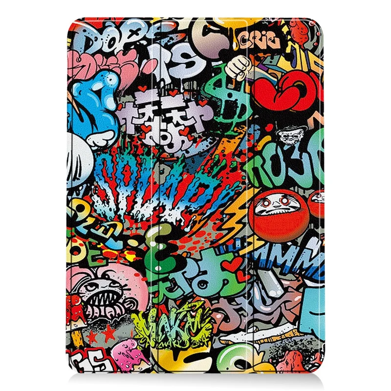 For iPad Air 13 (2026) / (2025) / (2024) Case Pattern Print Leather Stand Tablet Cover - Graffiti