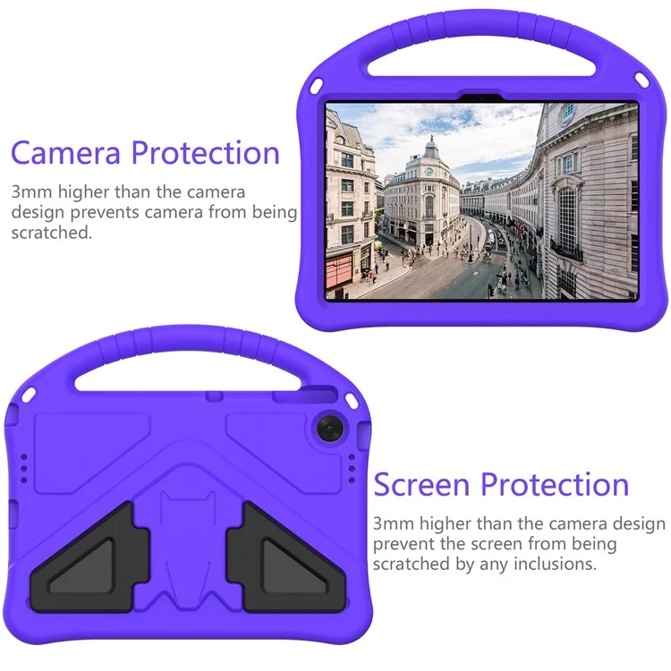 Étui pour Lenovo Tab TB311FU Pro en EVA avec poignée et support Idéal pour les enfants - Violet