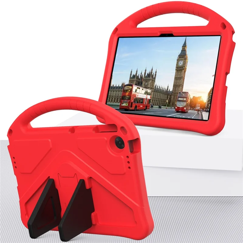 For Lenovo Tab TB311FU Case EVA Tablet Cover with Handle Kickstand Children Friendly - Red