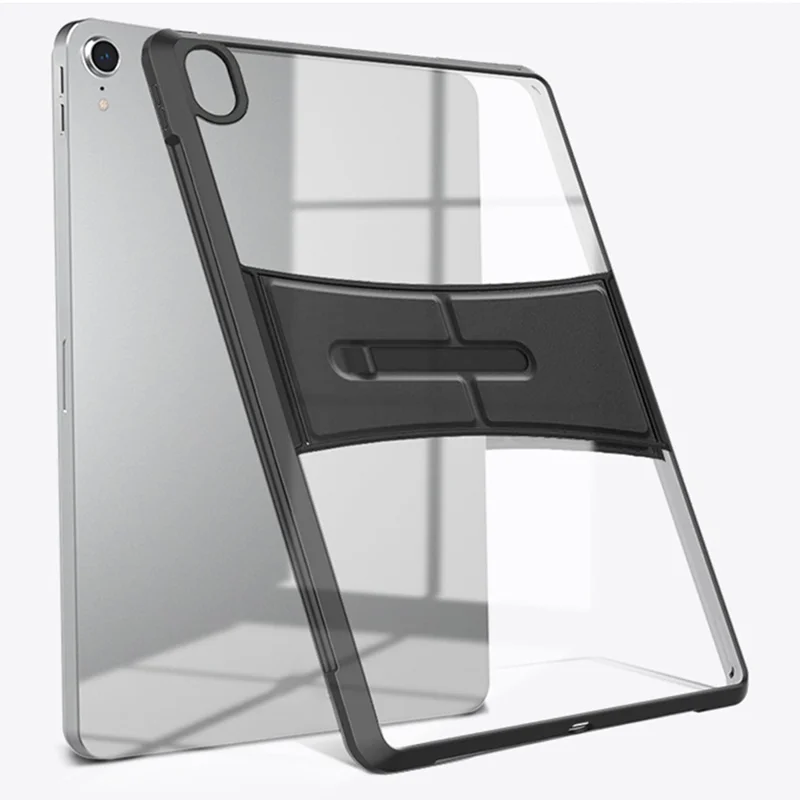 For iPad 10.9 (2022) Case Magnetic Kickstand TPU + Acrylic Anti Drop Tablet Protective Cover - Black