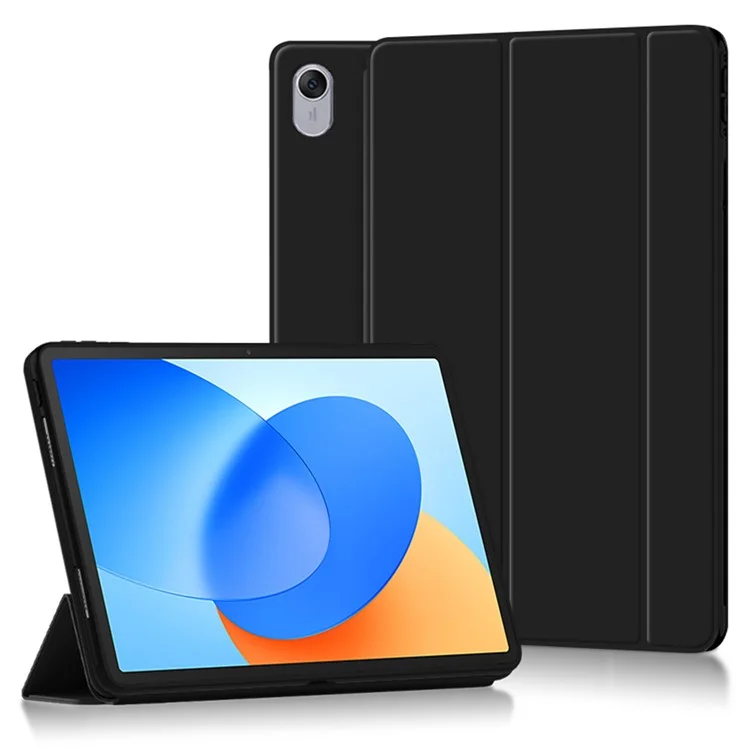 Per Huawei Hi MatePad 11.5 2024 Cover in Pelle PU TPU Posteriore con Supporto Pieghevole Tre Volte - Nero