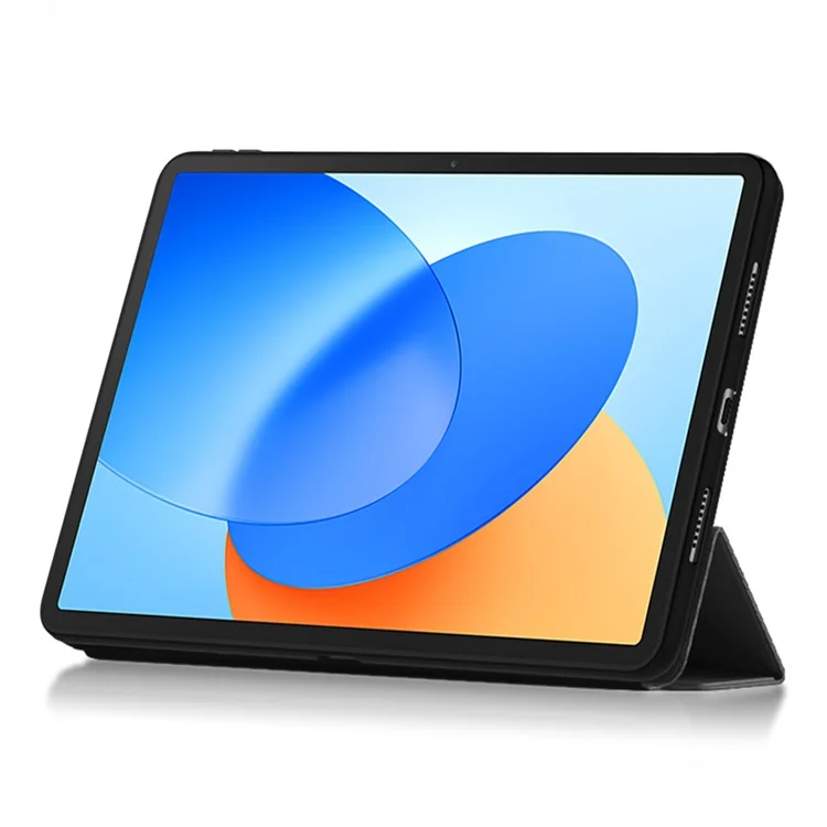 Per Huawei Hi MatePad 11.5 2024 Cover in Pelle PU TPU Posteriore con Supporto Pieghevole Tre Volte - Nero