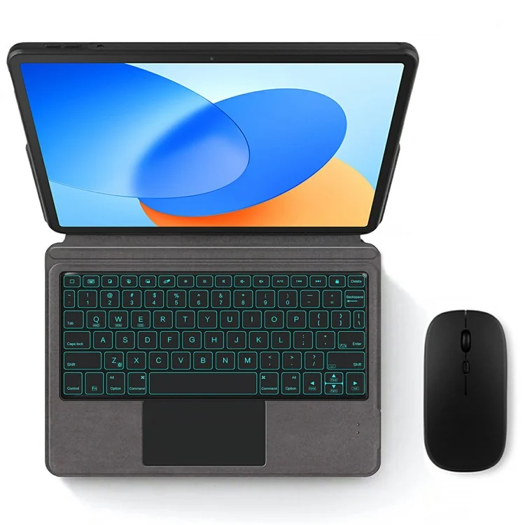 For Huawei Hi MatePad 11.5 2024 Leather Case + Touchpad Bluetooth-Compatible Keyboard with Backlit