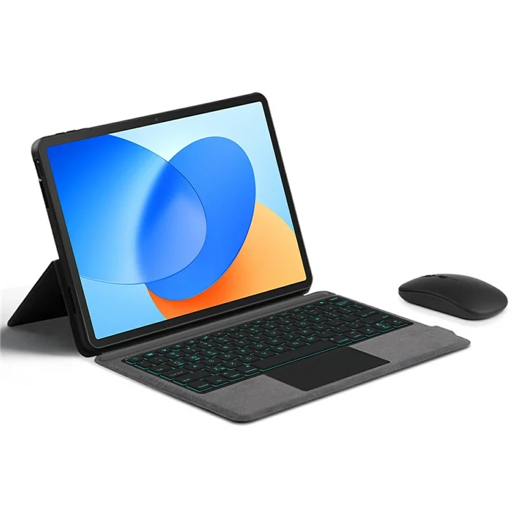 For Huawei Hi MatePad 11.5 2024 Leather Case + Touchpad Bluetooth-Compatible Keyboard with Backlit