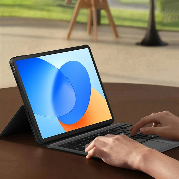 For Huawei Hi MatePad 11.5 2024 Leather Case + Touchpad Bluetooth-Compatible Keyboard with Backlit