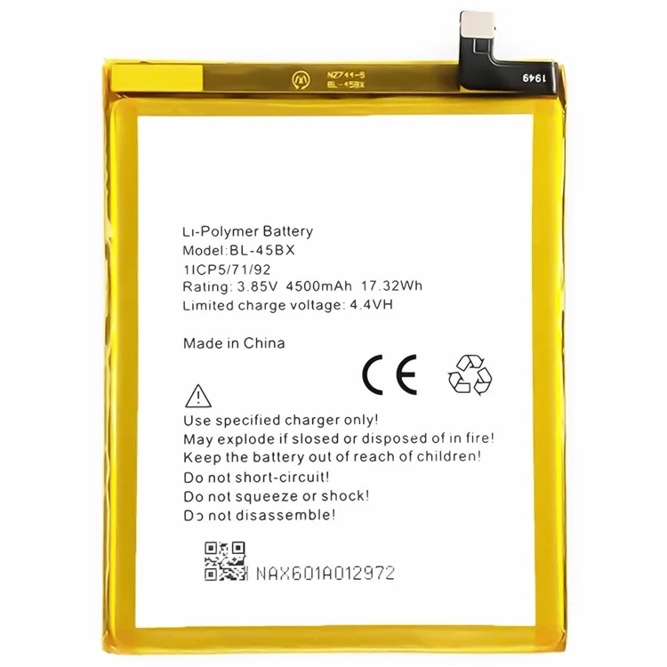 For Infinix Note 3 X601 / Note 3 Pro 3.85V 4500mAh Li-ion Polymer Battery Assembly Part (Encode: BL-45BX) (without Logo)