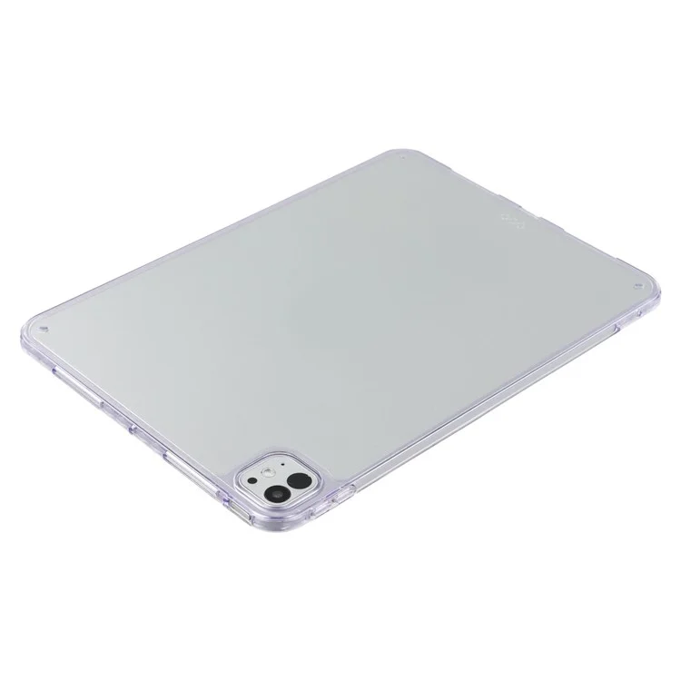 Capa para iPad Pro 11 (2024) Flexível TPU + Acrílico Capa Protetora à Prova de Choque - Roxo
