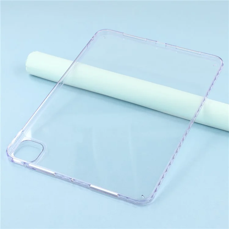 Capa para iPad Pro 11 (2024) Flexível TPU + Acrílico Capa Protetora à Prova de Choque - Roxo