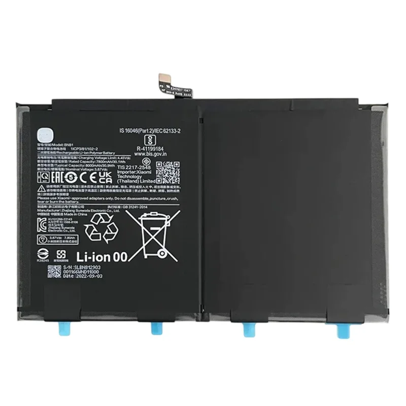 Für Xiaomi Redmi Pad 4,45V 7800mAh Li-Polymer Akku Baugruppe (Ohne Logo) (Code: BN81)