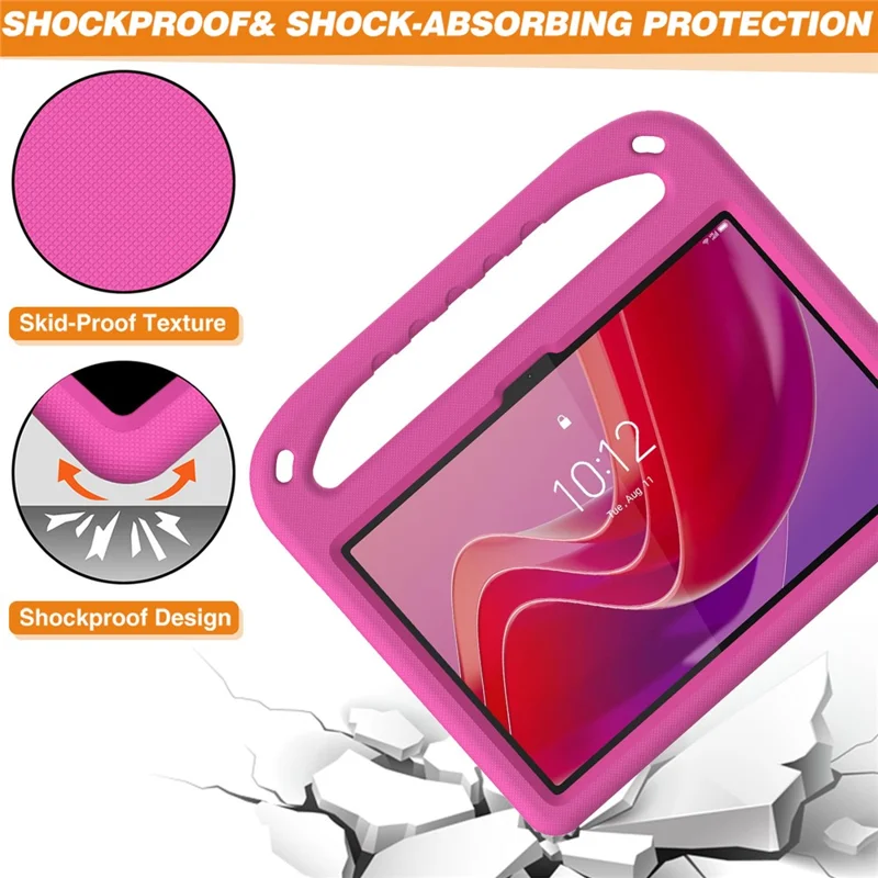 For Lenovo Tab TB311FU Case Hand Grip Kickstand Tablet EVA Cover - Rose