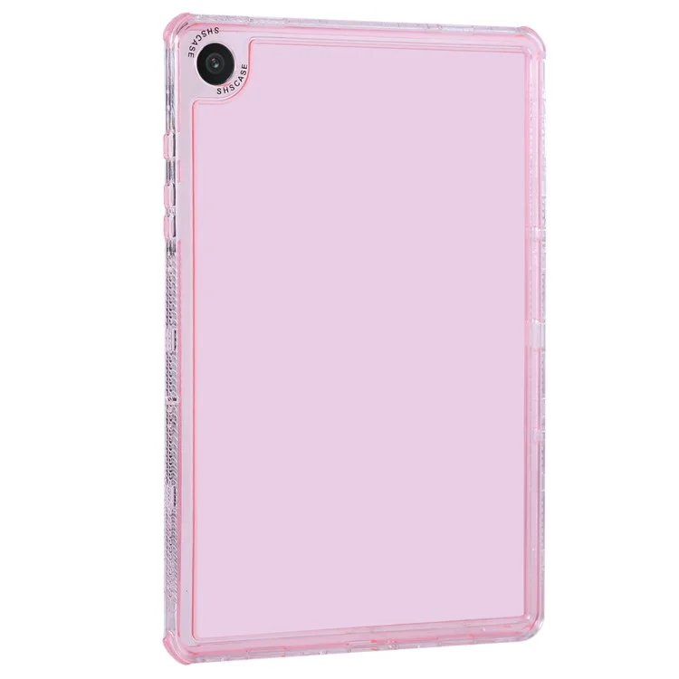 For Samsung Galaxy Tab A9+ Clear Case 3 in 1 PC + TPU Shockproof Tablet Cover - Pink