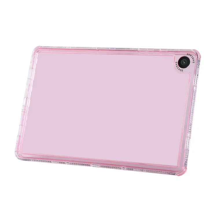 For Samsung Galaxy Tab A9+ Clear Case 3 in 1 PC + TPU Shockproof Tablet Cover - Pink