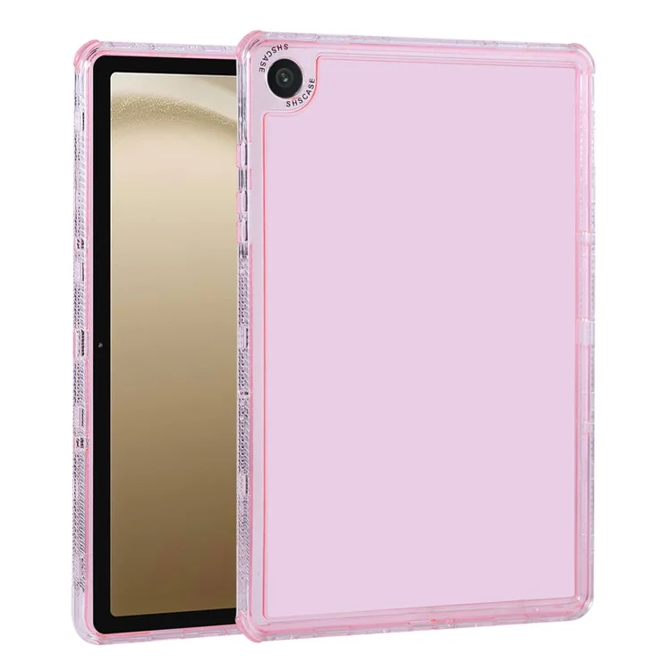 For Samsung Galaxy Tab A9+ Clear Case 3 in 1 PC + TPU Shockproof Tablet Cover - Pink