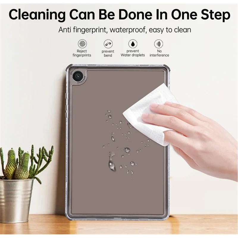 For Samsung Galaxy Tab A9 Clear Case 3 in 1 PC + TPU Shockproof Tablet Cover - Black