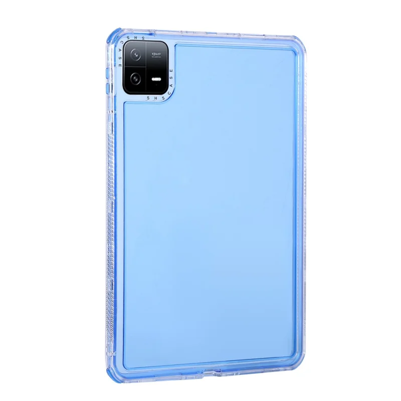 For Xiaomi Pad 6 Clear Case 3 in 1 PC + TPU Shockproof Tablet Cover - Blue