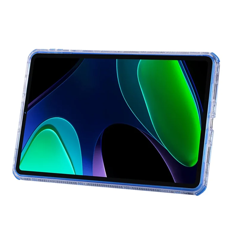 For Xiaomi Pad 6 Clear Case 3 in 1 PC + TPU Shockproof Tablet Cover - Blue