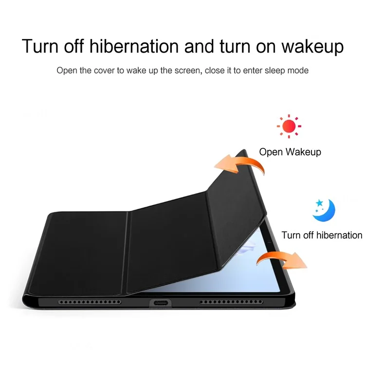 For Honor Pad V9 Case PU Leather TPU Back Trifold Stand Tablet Cover