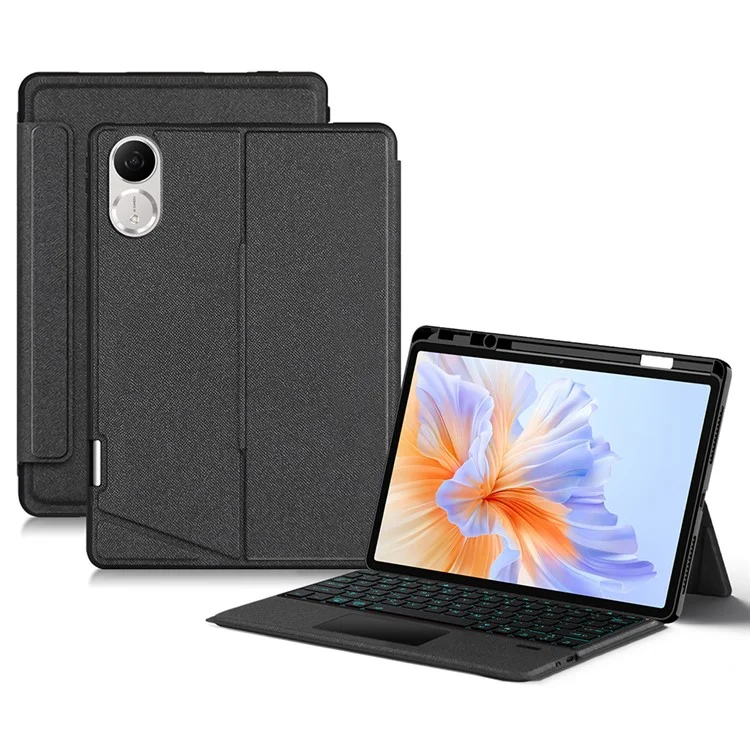 For Honor Pad V9 Leather Case + Bluetooth-Compatible Keyboard with Backlight Trackpad
