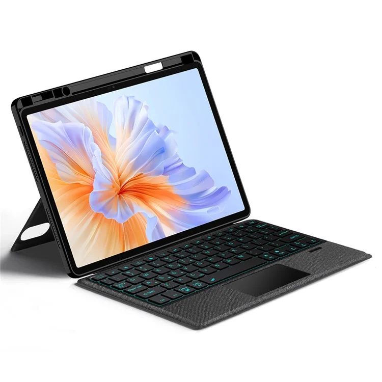 For Honor Pad V9 Leather Case + Bluetooth-Compatible Keyboard with Backlight Trackpad