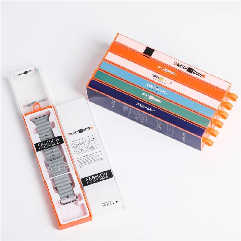 100 PCS Watch Band Packaging Box Pull Out Style Short D1 165 x 55 x 18 mm For Fashion Accessories Storage - White  /  Baby Blue