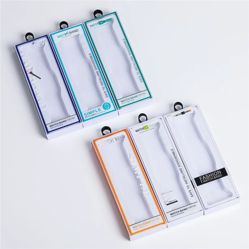 100 PCS Watch Band Packaging Box Pull Out Style Short D1 165 x 55 x 18 mm For Fashion Accessories Storage - White  /  Baby Blue