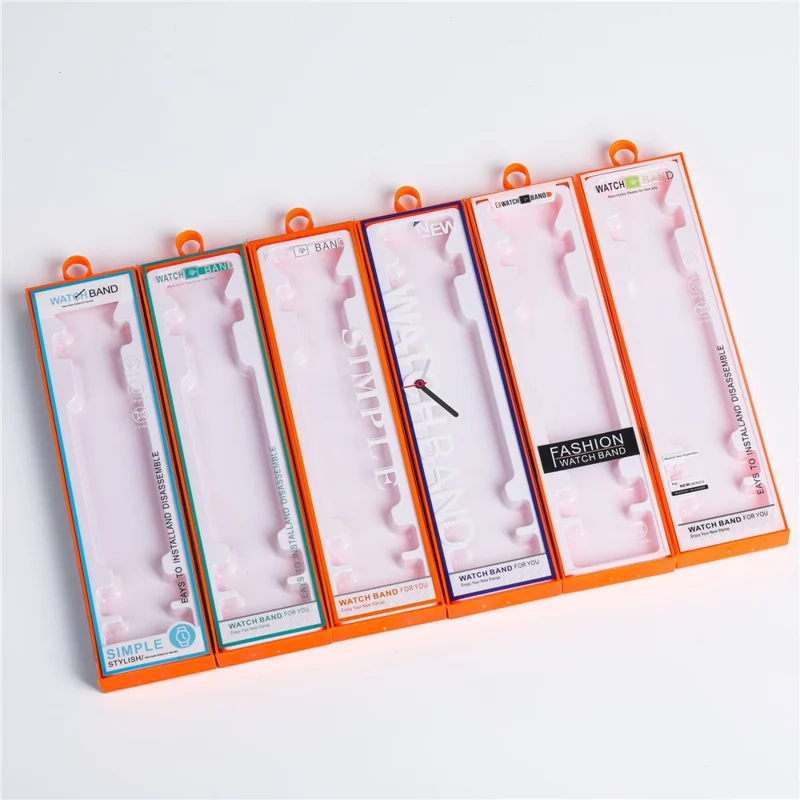 100 PCS Watch Band Packaging Box Pull Out Style Short D1 165 x 55 x 18 mm For Fashion Accessories Storage - White  /  Baby Blue