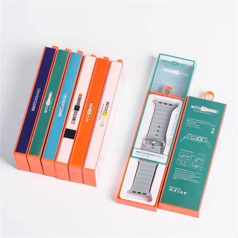 100 PCS Watch Band Packaging Box Pull Out Style Short D1 165 x 55 x 18 mm For Fashion Accessories Storage - White  /  Baby Blue