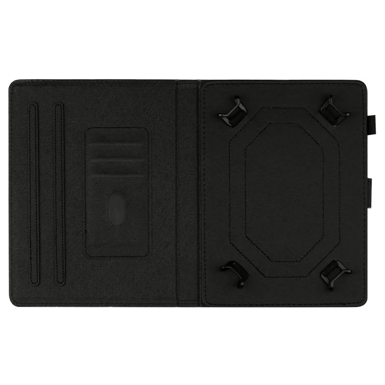 Universal 7-inch Tablet Case Litchi Texture Pattern Printing Leather Cover Auto Sleep  /  Wake with Card Holder - Plum Swallow