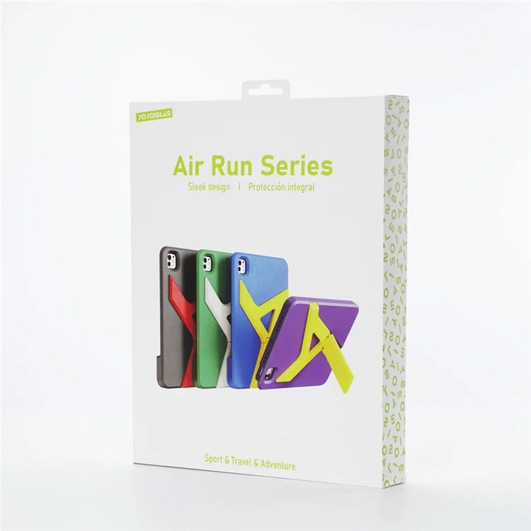 YOYOISLES Серия Air Run для чехла iPad Pro 11 (2024) со встроенной подставкой, EVA защитный чехол для планшета - Черный + Красный